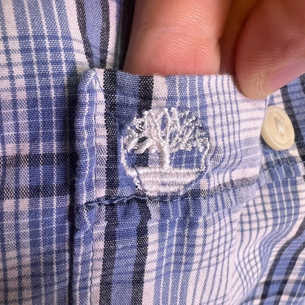 Timberland Shirt Mens‎ L Plaid Hiking Casual Rugged Cotton Long Sleeve Outdoors